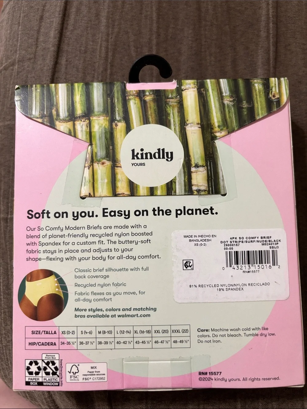 Kindly Yours Women’s So Comfy Micro Brief Underwear, 4-Pack, Size XS